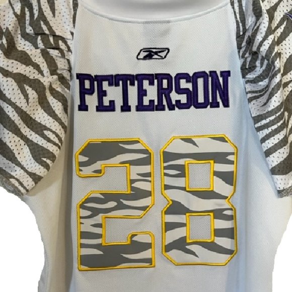 Reebok Minnesota Vikings NFL Field Flirt Jersey, - 28 Peterson - Picture 8 of 10